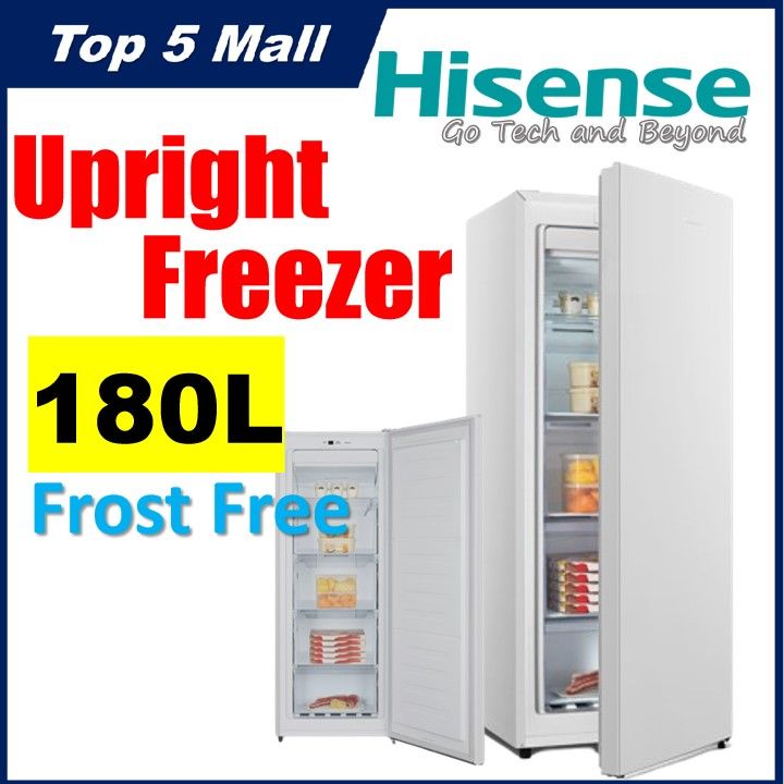 Hisense Upright Freezer 180L NoFrost 4Big Drawer 1Flap Design