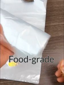500pcs Clear Plastic T-shirt Bag Strong Food Plastic Bag Transparent Handbag for Grocery Takeout