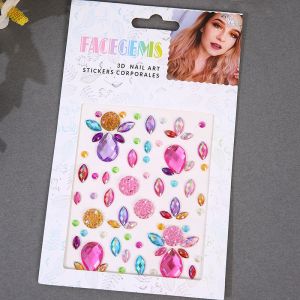 Stage makeup face diamond stickers teardrop face diamond stickers girls pearl gem diamond stickers