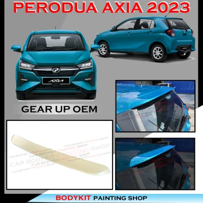 PERODUA AXIA 2023 GEAR UP OEM STYLE SPOILER REAR TRUNK SPOILER DUCKATAIL- MATERIAL ABS BODYKIT