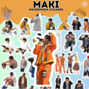 Maki Sticker for laptop Guitar water tumbler waterproof scratchproof
