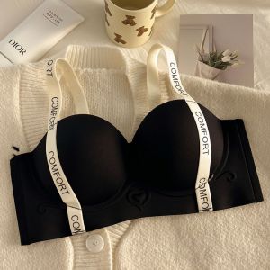 Plus Size Bra Women Seamless Bra Push Up Bra Half Cup Frameless Underwear Push Up Bra for Girls