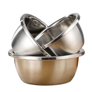 Combo 3 Thau Chậu Inox 304 Đa Năng Đường Kính 28Cm- Hàng Việt Nam Chất Lượng Cao