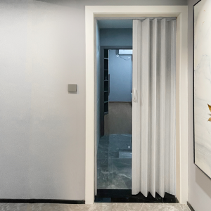 PVC Folding Door Sliding Door Indoor Household Partition Track Door Kitchen Bathroom Simple Door