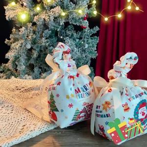 Merry Christmas Eve Apple Packaging Bag Gift Bag Childrens Portable Candy Bag Gift for Children Christmas Decoration