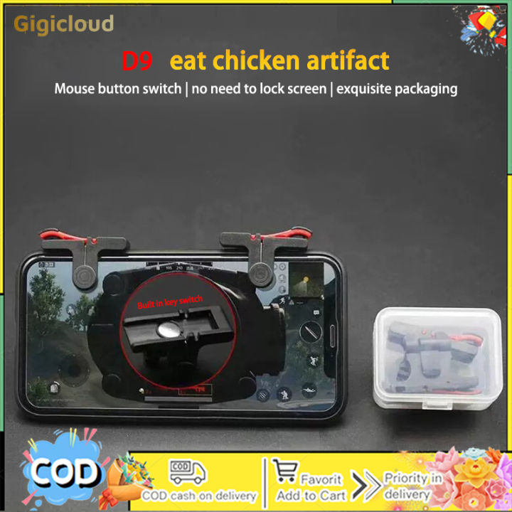 1 Pair D9 Mobile Game Controller Gamepad Trigger Aim Button Controller ...