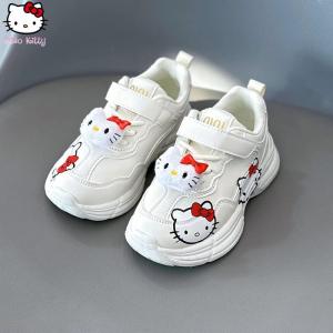 Christmas Gift Halloween Anime Sanrio Children Casual Sneakers Hello Kitty Girls Kawaii Tennis Shoes Cartoon Comfort Sweet Light Soft Sole Dad Shoes