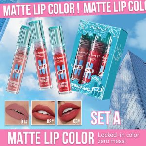 MYCOLOR Moisturize Matte Glitter Liquid Lipsticks Fine Glitter Easy To Color Shimmer Nude Lip Stain Non-Stick Cup Velvet Liquid Lip Glaze Women