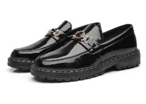 Size 38-44 Mens Fashion British Style Loafers Formal Wedding Shoes Flat Bottom Casual Leather Shoes