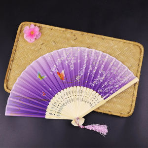 BUY HERE พัดผ้าไหม สไตล์จีน พับได้ folding fan