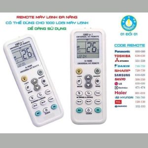 REMOTE MÁY LẠNH ĐA NĂNG K-1028E TÍCH HỢP MÃ 1000 CÀI ĐẶT TỰ ĐỘNG SẢN PHẨM SỬ DỤNG DỄ DÀNG (CÓ CLIP HDSD TIẾNG VIỆT) (1000 MÃ CODE TIẾNG VIỆT) (CÓ HÀNG SẴN GIAO NHANH CHÓNG)