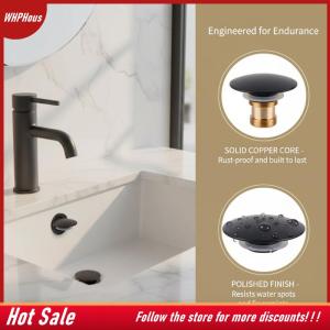 【COD】🔥🔥🔥 66mm Chrome Basin Sink Waste Plug Up Cap Click Clack Push Button Replacement for Bathroom Lavatory Removable Installation