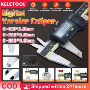 Vernier Digital Caliper High Precision Stainless Steel Electronic Caliper Depth Measuring Tool LCD Digital Caliper 150/200/300mm