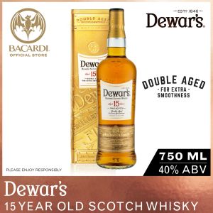 Dewar’s 15 Year Old Blended Scotch Whisky Double Aged Oak Cask Whisky Spirit 40% ABV 75cl / 750ml