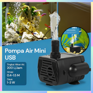 FAST DELIVERY JINGNUO Pompa Air Aquarium Kecil Mini Elektrik Ikan Pump Fish Tank 3W 220-240V