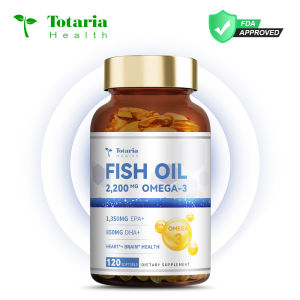 [ORIGINAL] Minyak Ikan Fish Oil Omega 3 High Dose 2200mg - 120 Softgels Suplemen Kesehatan Jantung & Otak EPA 1350mg DHA 850mg Asli Import