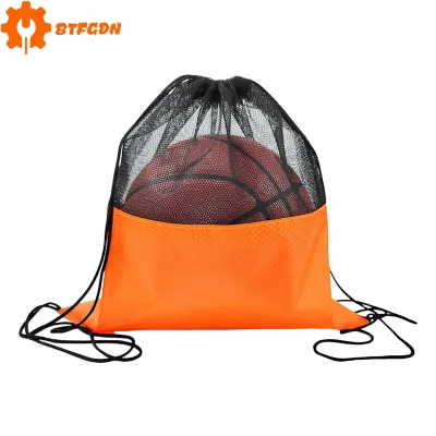 Aoweti High Density Basketball Bag Durable Basketball Bag Basketball Storage Bag Waterproof Sports Gym Backpack with Drawstring Honeycomb Fabric See-through Mesh Football Soccer Pouch – Durable for Outdoor