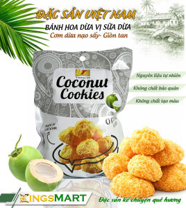 [Mê nha] Bánh hoa dừa vị truyền thống –Giòn béo thơm bùi-  Thương hiệu Tiến Đạt – Đặc sản Bến Tre – Túi 200g