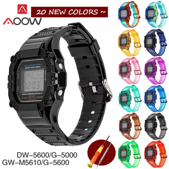 Transparent Resin Sport Strap Bezel for Casio G-SHOCK DW5600 GW
