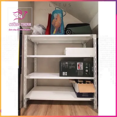Kệ sắt V lỗ đa năng 3 -4-5 tầng dài 60cm x rộng 40cm Cao 0.8-1-1.2-1.5m. Lắp Ghép Đa Năng