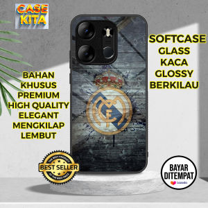 Softcase Glass Kaca Glossy - Case Infinix Smart 7 Casing Hp Infinix Smart 7 Fashion motif Real Madrid (CASE KITA) - Softcase Infinix Smart 7 - Case hp Infinix smart 7 - Softcase Kaca Mengkilap Kesing hp infinix smart 7 casing hp infinix