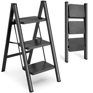 OOKAS Folding Ladder Step Ladder Carbon Steel Thicker Ladder 3/4/5/6/7 Steps Household Multifunction Non-Slip Lightweight Portable