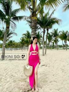 (Hàng loại 1) Đồ bơi bikini 2 mảnh kèm chân váy sét 3 món dây cột cúp ngực tạo kiểu đủ màu đi biển đẹp