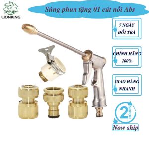 Vòi xịt đa năng 01 tia điều chỉnh nhiều chế độ cấu tạo bằng inox 304 nguyên khối khớp nối và đầu phun bằng đồng