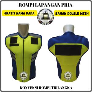 Rompi Lapangan Bahan Jala Tebal Safety Vest K3 Rompi Keselamatan Kerja Lapangan Proyek Oren