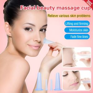 🔥สินค้าสุดฮอต🔥อุปกรณ์ดูแลสุขภาพและการออกกำลังกาย สีสามสี ถ้วยดูดความชื้นและนวดหน้าด้วยซิลิโคน ชุดถ้วยดูดซิลิโคนขนาดเล็กสำหรับใบหน้า ร้านเสริมสวยที่บ้าน เครื่องนวดสูญญากาศ เครื่องมือความงาม กระชับผิว