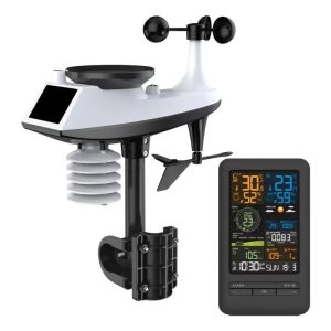 WiFi Smart Weather Station with Temperature Humidity Wind Speed Direction Rainfall Sensor for Home Farm Greenhouse Garden