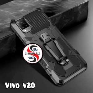 Casing Vivo V20 Case Armor Belt Clip Kick Standing Cover Hardcase Robot
