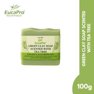 Eucapro Handcrafted Natural Marseille I Green Clay Soap Scented With Tea Tree Soap Bar I Radiant Hydrated Oily Acne Prone Skin