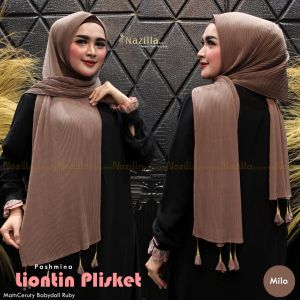 Jilbab Pasmina Plisket Liontin - Hijab Pashmina Plisket Ronce Model Terbaru - Kerudung Wanita Dewasa Instan Pashta Bahan Ceruty Babydoll Terlaris Termurah