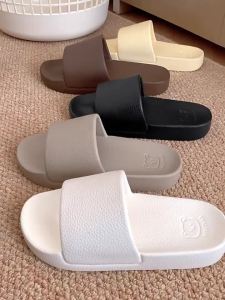 XIXITIAO Simple Style Indoor Soft Bottom Comfortable Flip-Flops Womens Summer New Solid Color Casual Flat Sandals