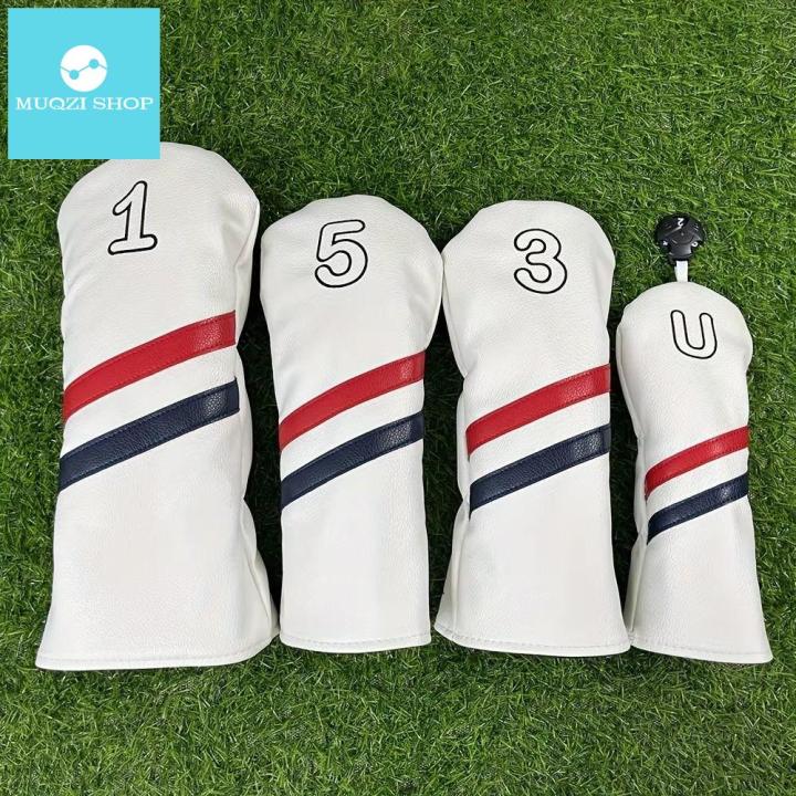 MUQZI Đường đôi Bọc đầu gậy golf Nhãn kỹ thuật số Da PU Bảo vệ gậy golf ...