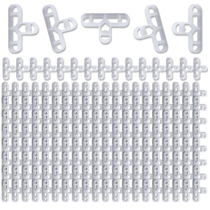 Pack of 200 10mm 3/8 Inch Sturdy Plastic Tile Spacers for Brick Wall and Flooring Applications Clear Structure