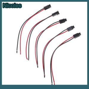 [Nicoles] 5PCS T5 Wired Dashboard Gauge LED Light Lamp Bulb Socket Holder for Auto Car