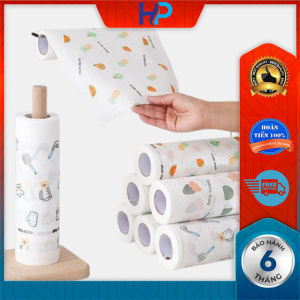 COMBO 3 Cuộn khăn giấy lau nhà bếp  chất liệu dai có thể giặt tái sử dụng tiết kiệm tiện lợi
