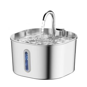 MAJESTI 2.2L Capacity Automatic Water Fountain Automatic Water Flow Stainless Steel Pet Drinking Fountain  Faucet Pet Water Fountain For Cats and Dogs