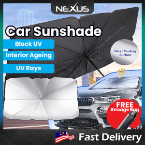 Neuxs Car Sun shade Front Windscreen UV Rays Heat Sun Visor Umbrella Car Parasol Car Sun Shade Umbrella Payung Kereta