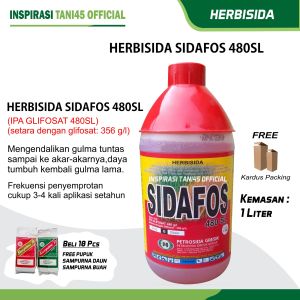 Sidafos 480 SL Herbisida Sistemik 1 liter /Herbisida Sidafos 480 SL Kemasan 1iter Obat Pembasmi Rumput liar