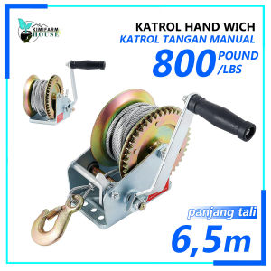 Hand Winch Katrol Derek Manual Tarikan 800 LBS Anti Karat 360 Kg Kerekan Mobil Nelayan Alat Angkut Barang Tali Rol Sling
