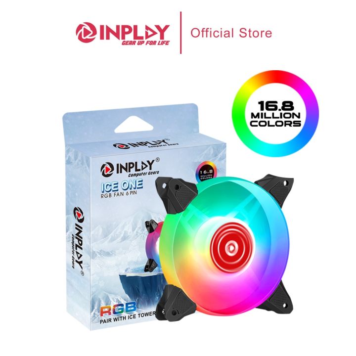 INPLAY ICE ONE RGB FAN 6 PINS 120MM Cooling Fan With RGB Control LED PC ...