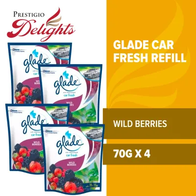 Glade Car Fresh Wild Berries Refill 70g Bundle of 4