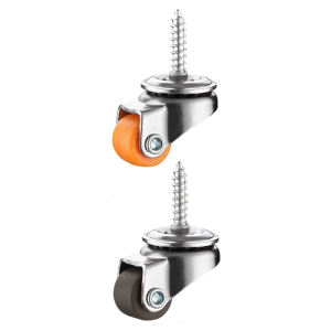 4Pcs Small Universals Wheel 360 Rotating Pulley Soft Rubber Swivels Casters Furniture Trolley Caster Household Accessory