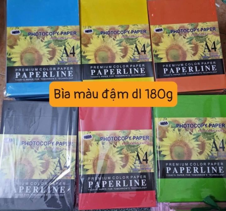 Giấy bìa màu indo A4 đl 180gsm (Xấp 100 tờ) | Lazada.vn