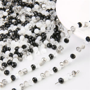 100pcs 6x4mm Mixed Color Series Round Shape Glass Crystal Wheel Beads for Necklace Bracelet Fashion Jewellery DIY Accessories