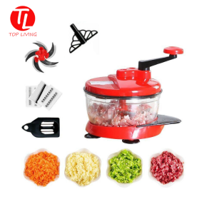 TOPLIVING Penggiling Manual Tangan Blender Multifungsi Giling Daging Sayur Buah 300 500 & 900 mL Gilingan Serbaguna Multifungsi untuk Daging Bawang Bumbu Sayur - Speedy Chopper Penggiling Daging Penghalus Bumbu Blender Manual Tarik Tanpa Listrik Chopper