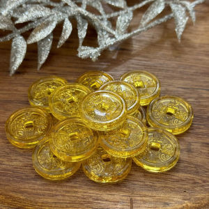 Combo 5 xu 10 xu 20 xu Đồng xu phong thủy pha lê thủy tinh thu hút tài lộc vật phẩm phong thủy